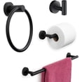 thumbnail image 1 of Marmolux Acc 4-Piece Matte Black Bathroom Towel Bar Set, Wall Mount, Rust Resistant, 4 Count, 1 of 10