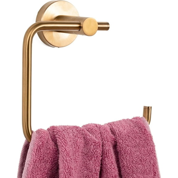 Marmolux Acc L-Shape Towel Holder, Brushed Gold Collection, Space Theme, Wall Mount, Bronze, 1 Count