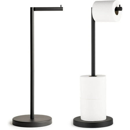 Marmolux Acc Modern Matte Black Elegant Bathroom Hardware Free Standing Toilet Paper Holder 1 Count