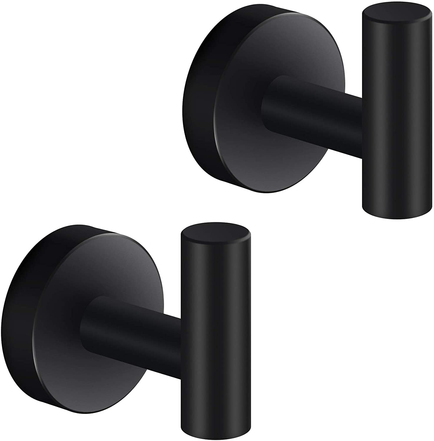 Marmolux Acc Stainless Steel Towel Hooks for Bathrooms, Kitchen Matte Black  Finish, 2 Pcs 