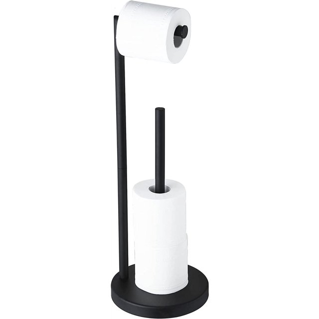 Marmolux Acc Toilet Paper Holder Stand Free Standing W/ Storage, Matte