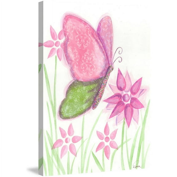 Marmont Hill "1 Butterfly" by Reesa Qualia Painting Print on Wrapped Canvas