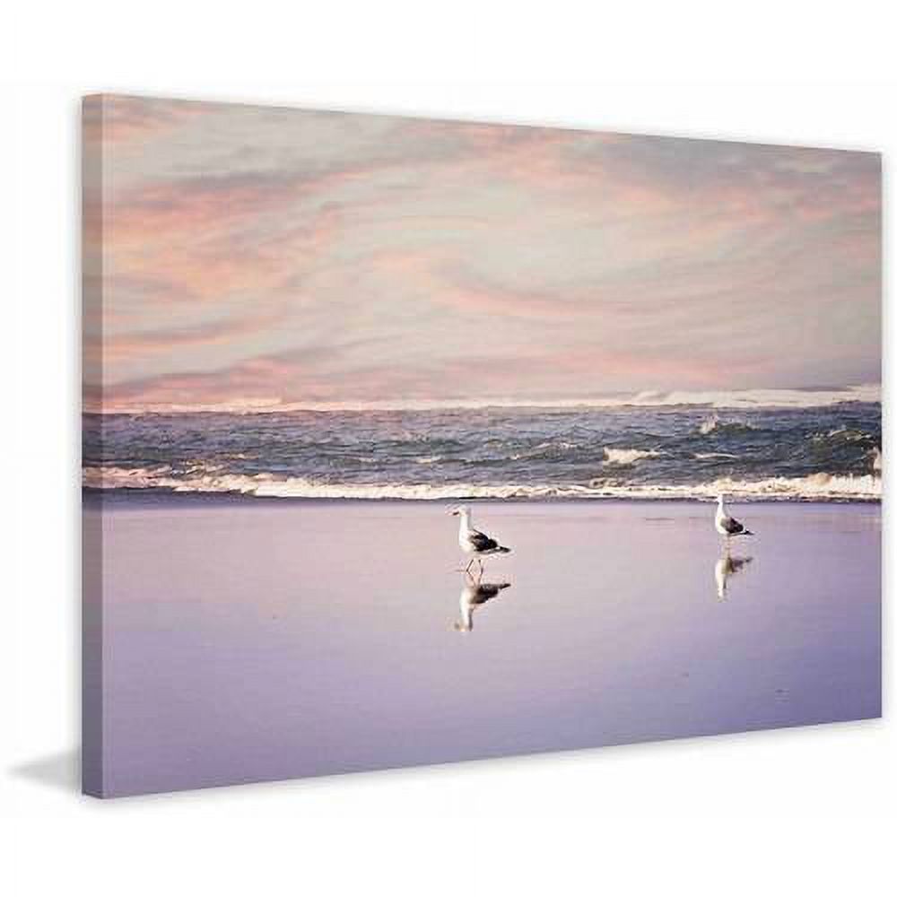 Marmont Hill "2 Seagulls" by Sylvia Cook Painting Print on Canvas