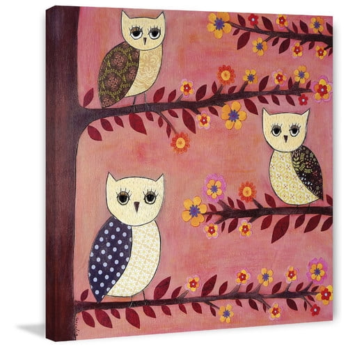 Marmont Hill 3 Wise Owls Print on Wrapped Canvas