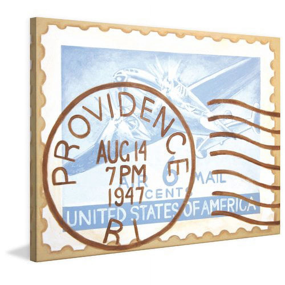 Marmont Hill "6 Cent Stamp" by Reesa Qualia Painting Print on Wrapped Canvas