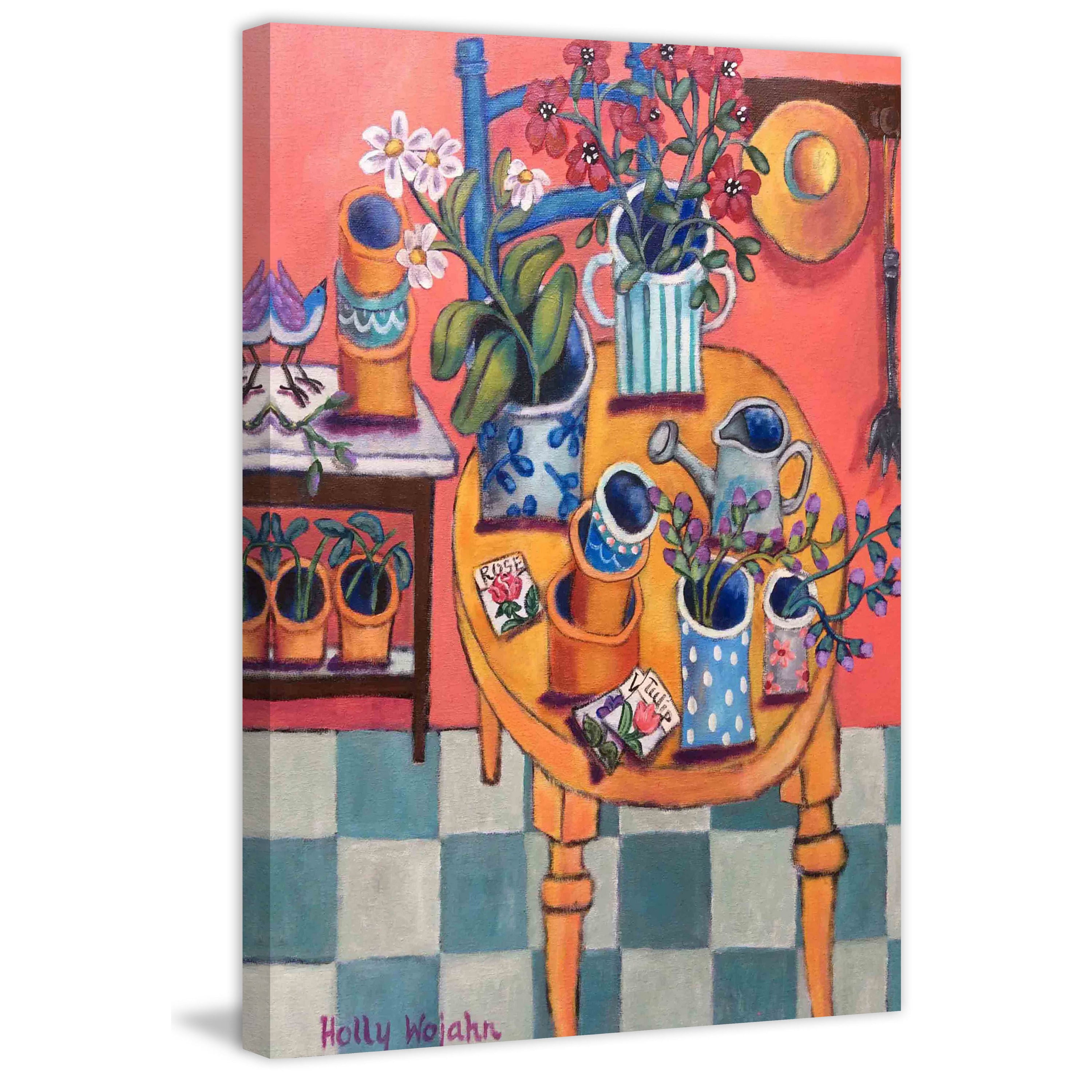 Marmont Hill "A Happy Garden Room" Painting Print on Canvas