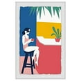 thumbnail image 1 of Marmont Hill A Lady at the Beach Bar Framed Painting Print, 1 of 4