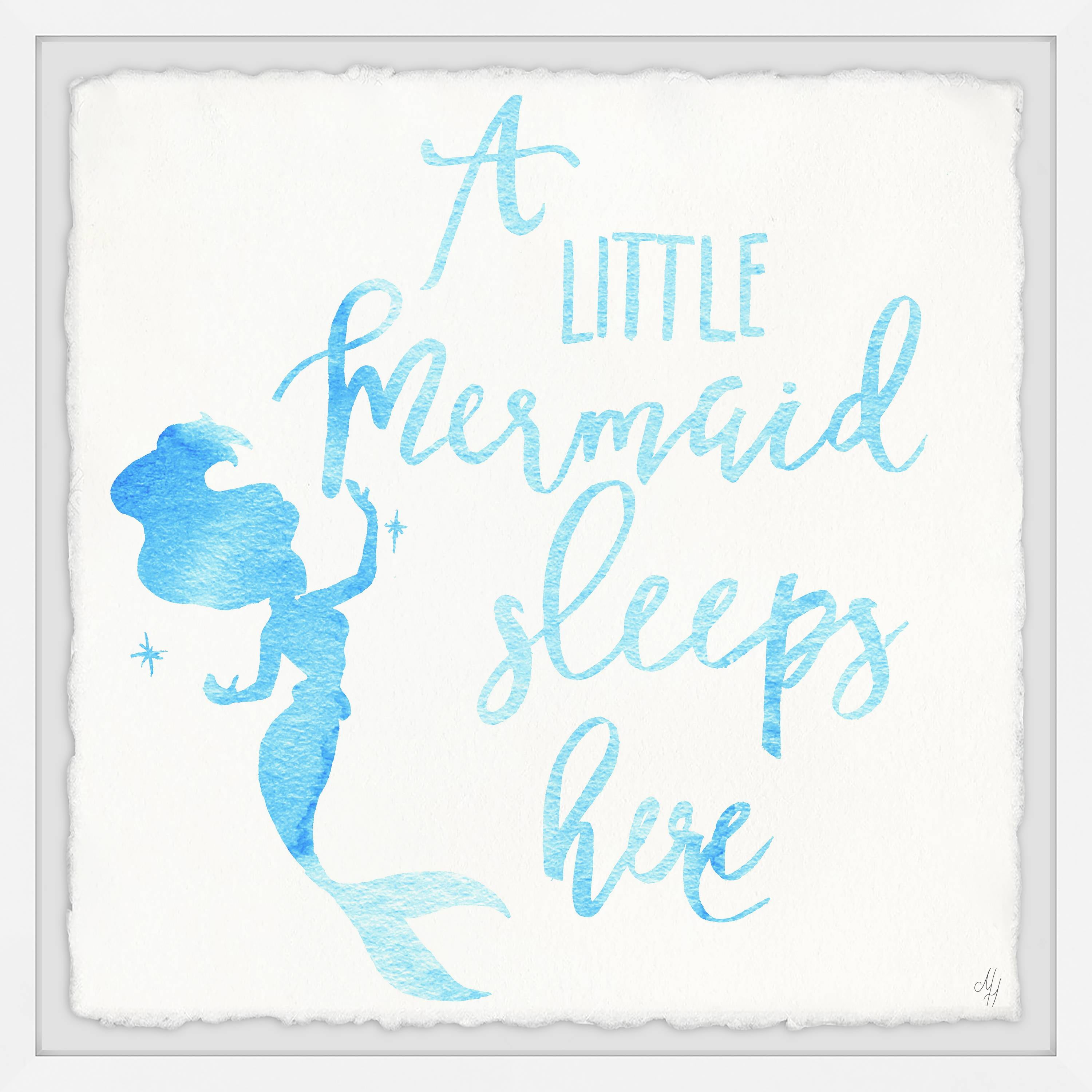 Marmont Hill A Little Mermaid Sleeps Here Framed Wall Art