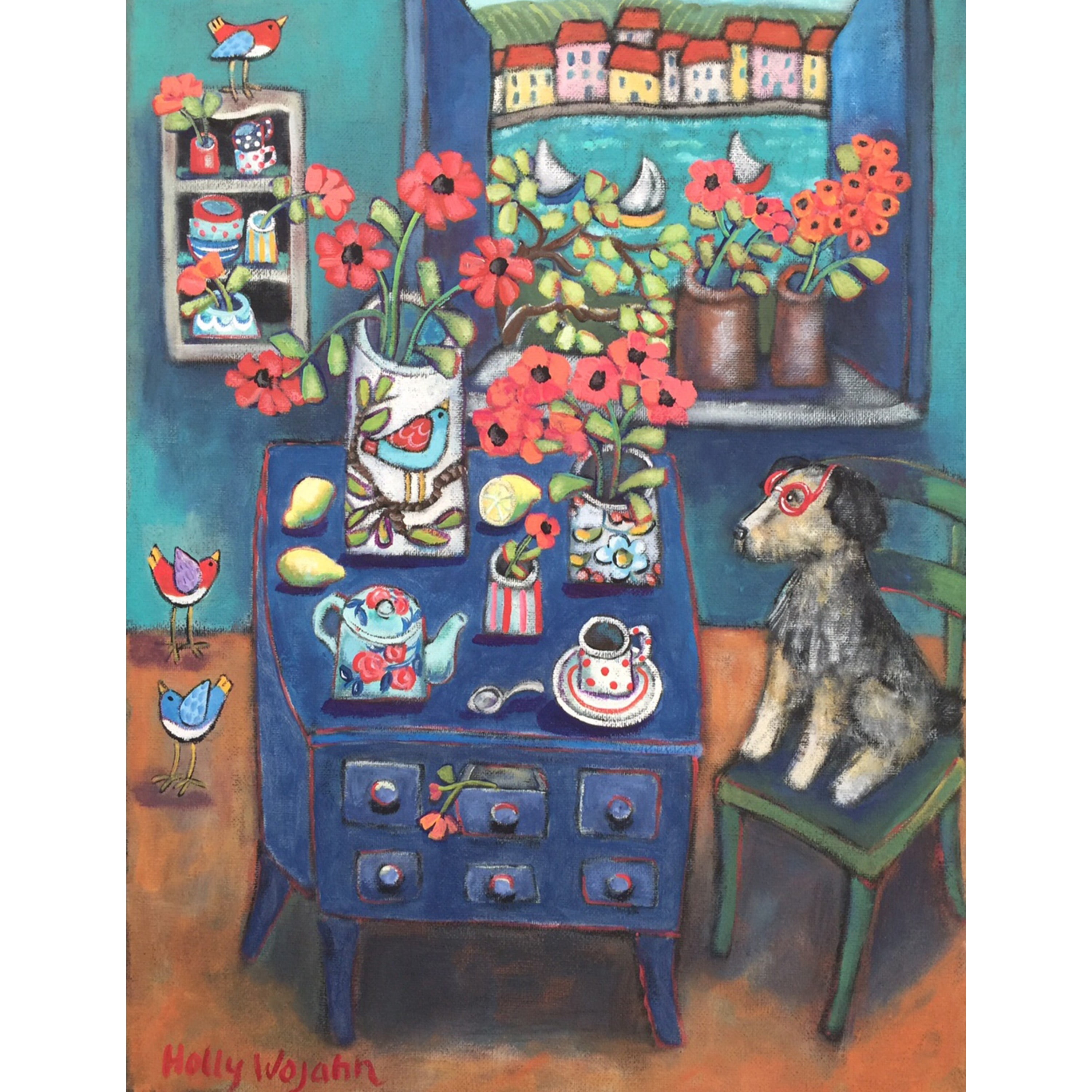 Marmont Hill "A Sea View" by Holly Wojahn Painting Print on Wrapped Canvas