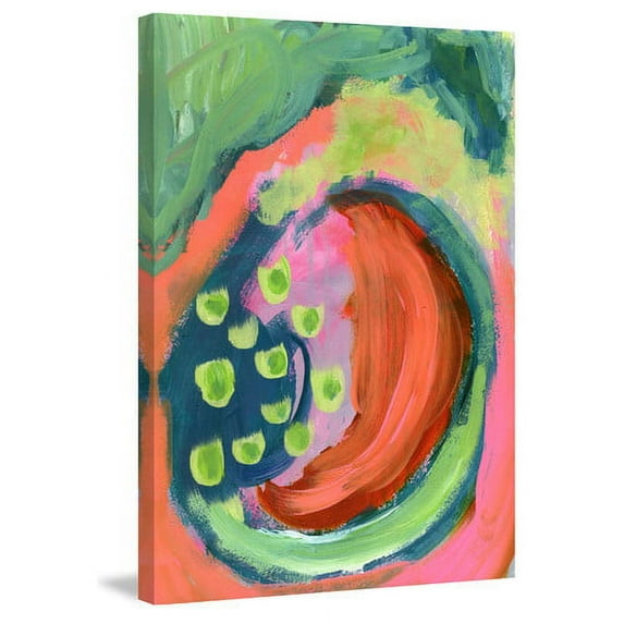 Marmont Hill "Abstract Wave" by Jill Lambert Painting Print on Wrapped Canvas