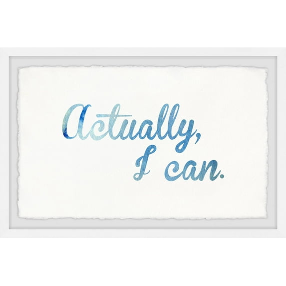 Marmont Hill Actually I Can Iii By Dantell Framed Wall Art, 36.00" x 1.50"