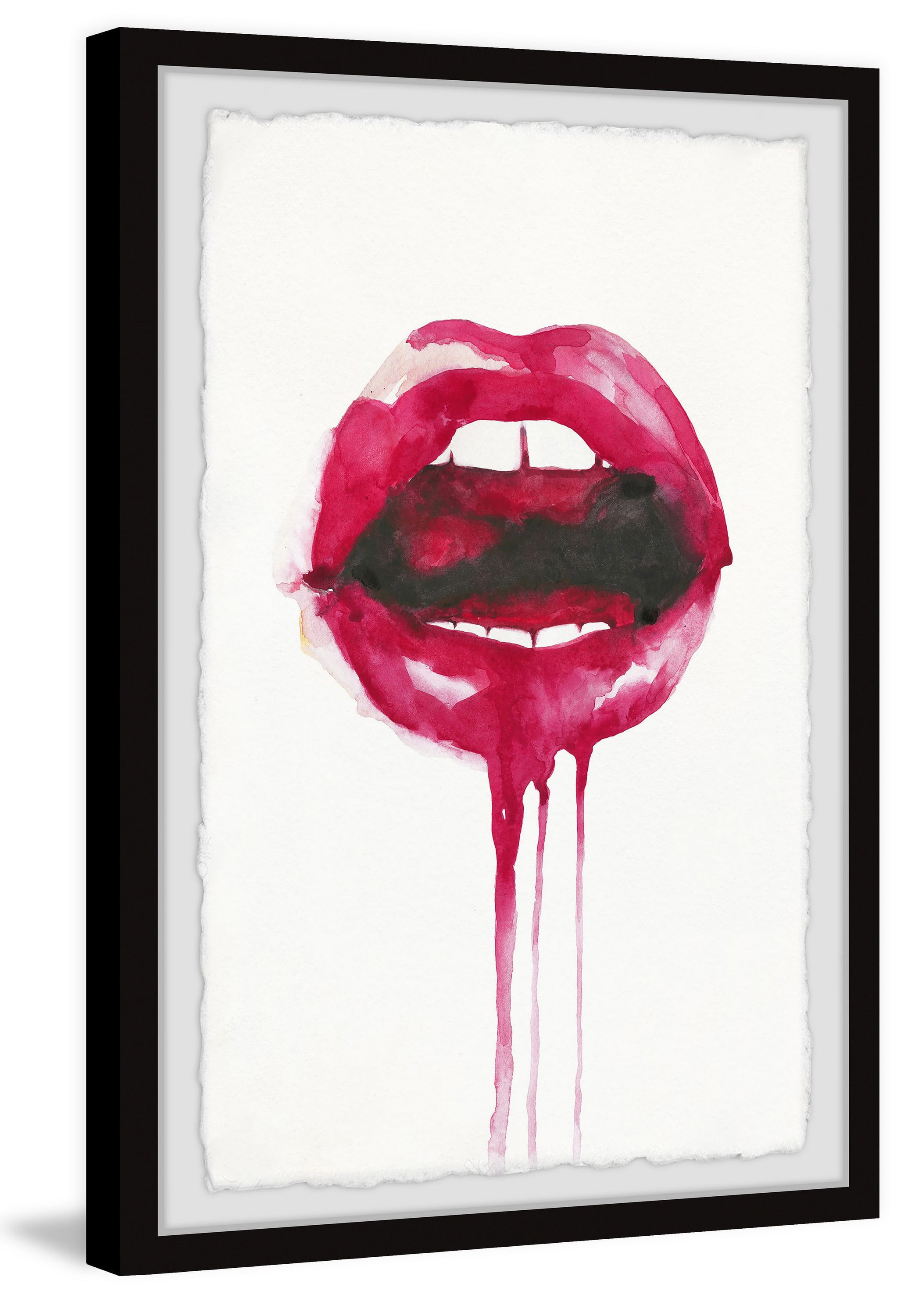 Marmont Hill "Adorable Lips" Framed Painting Print