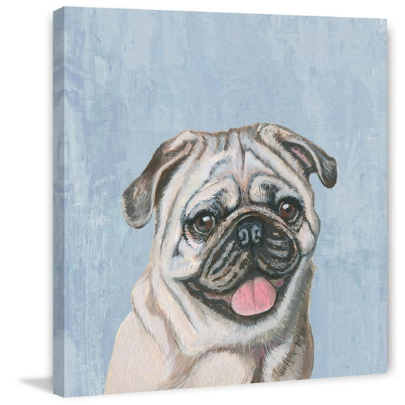 Marmont Hill "Adorable Pug" Painting Print on Wrapped Canvas