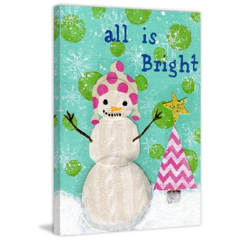 Marmont Hill 'All Is Bright' by Jill Lambert Painting Print on Wrapped Canvas