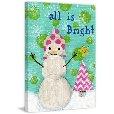 Marmont Hill "All Is Bright" by Jill Lambert Painting Print on Wrapped Canvas