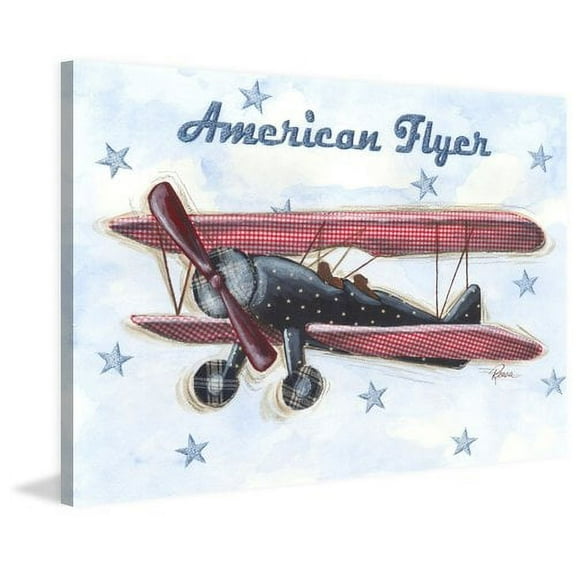 Marmont Hill "American Flyer" by Reesa Qualia Painting Print on Wrapped Canvas