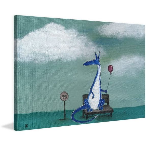 Marmont Hill - "Andrea Dragon B Stop" by Andrea Doss Painting Print on Wrapped Canvas