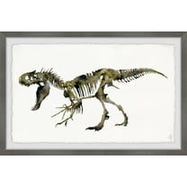 Marmont Hill Angry T-Re x Skeleton Framed Wall Art, 12.00" x 1.50"