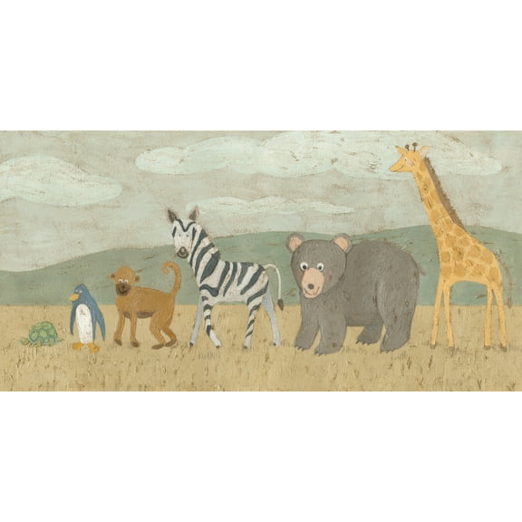 Marmont Hill Animals All in a Row II Canvas Wall Art