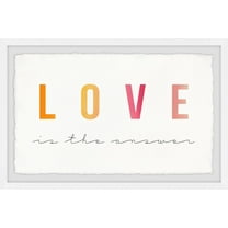 Marmont Hill Answer Is Love Framed Wall Art, 12.00" x 1.50"