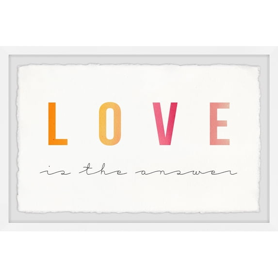 Marmont Hill Answer Is Love Framed Wall Art
