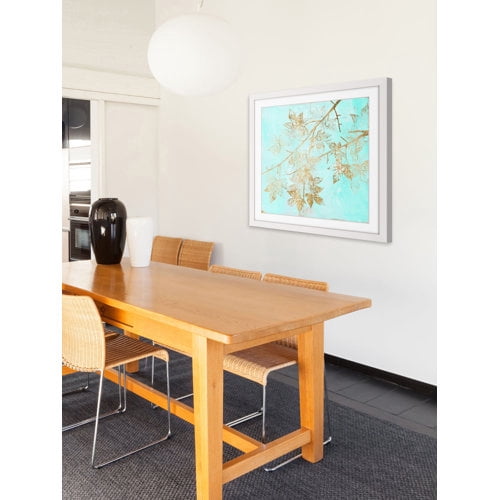 Marmont Hill "Aqua & Gold Maple II" Framed Painting Print