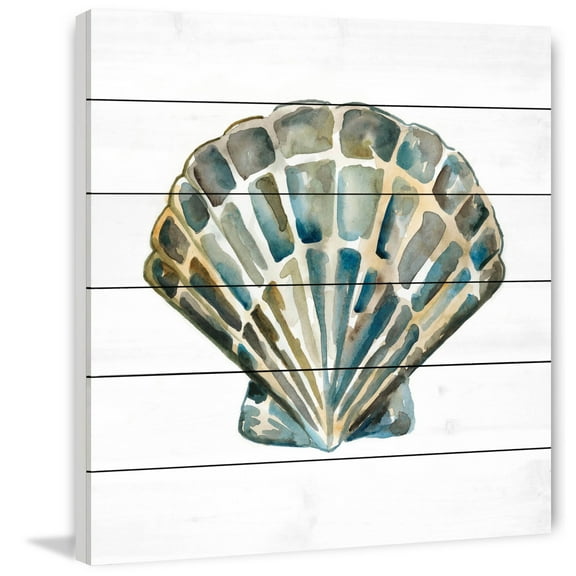 Marmont Hill "Aquarelle Shells IV" Painting Print on White Wood