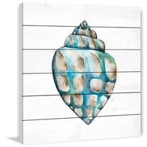 Marmont Hill "Aquarelle Shells V" Painting Print on White Wood