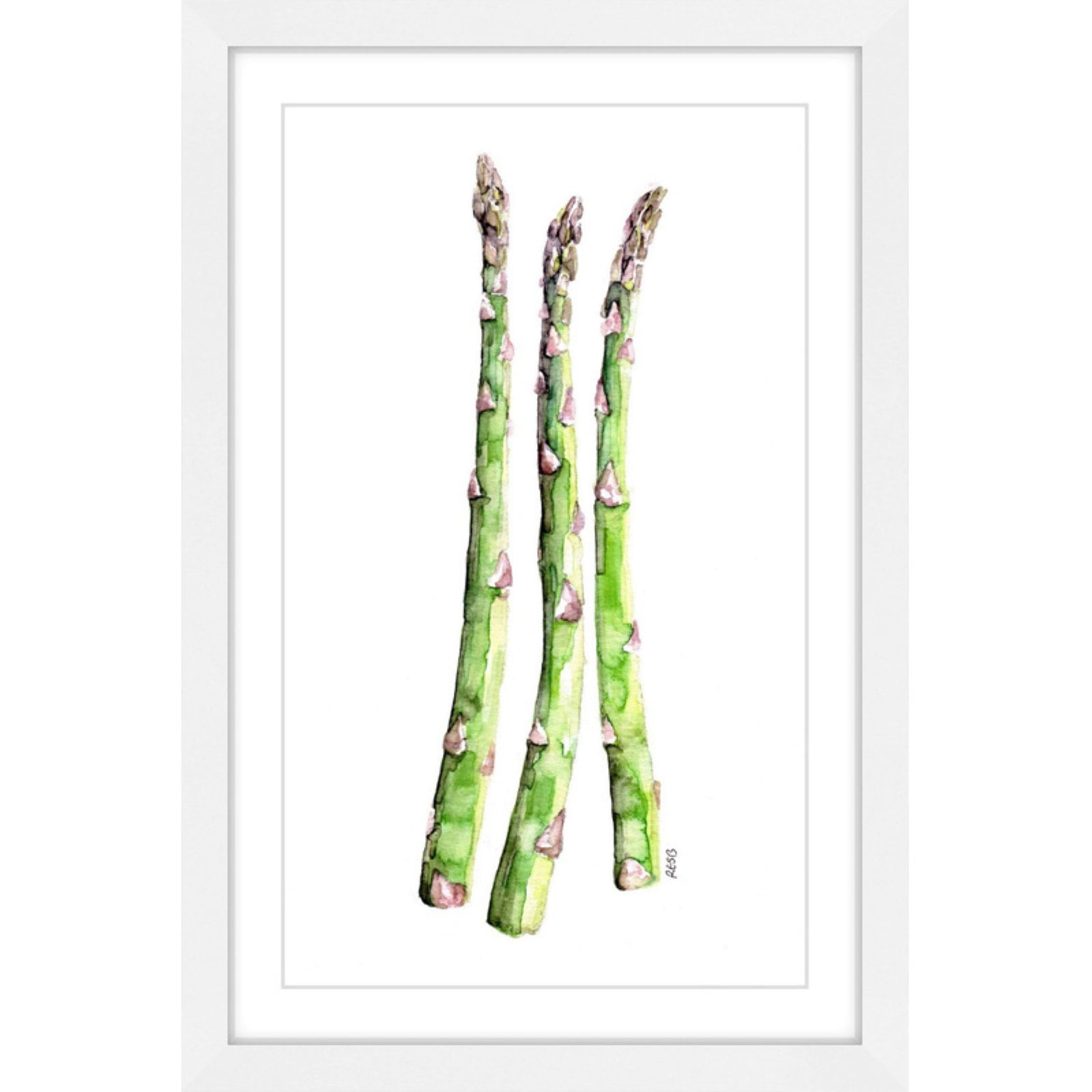 Marmont Hill "Asparagus Stalks" by Rachel Byler Framed Painting Print