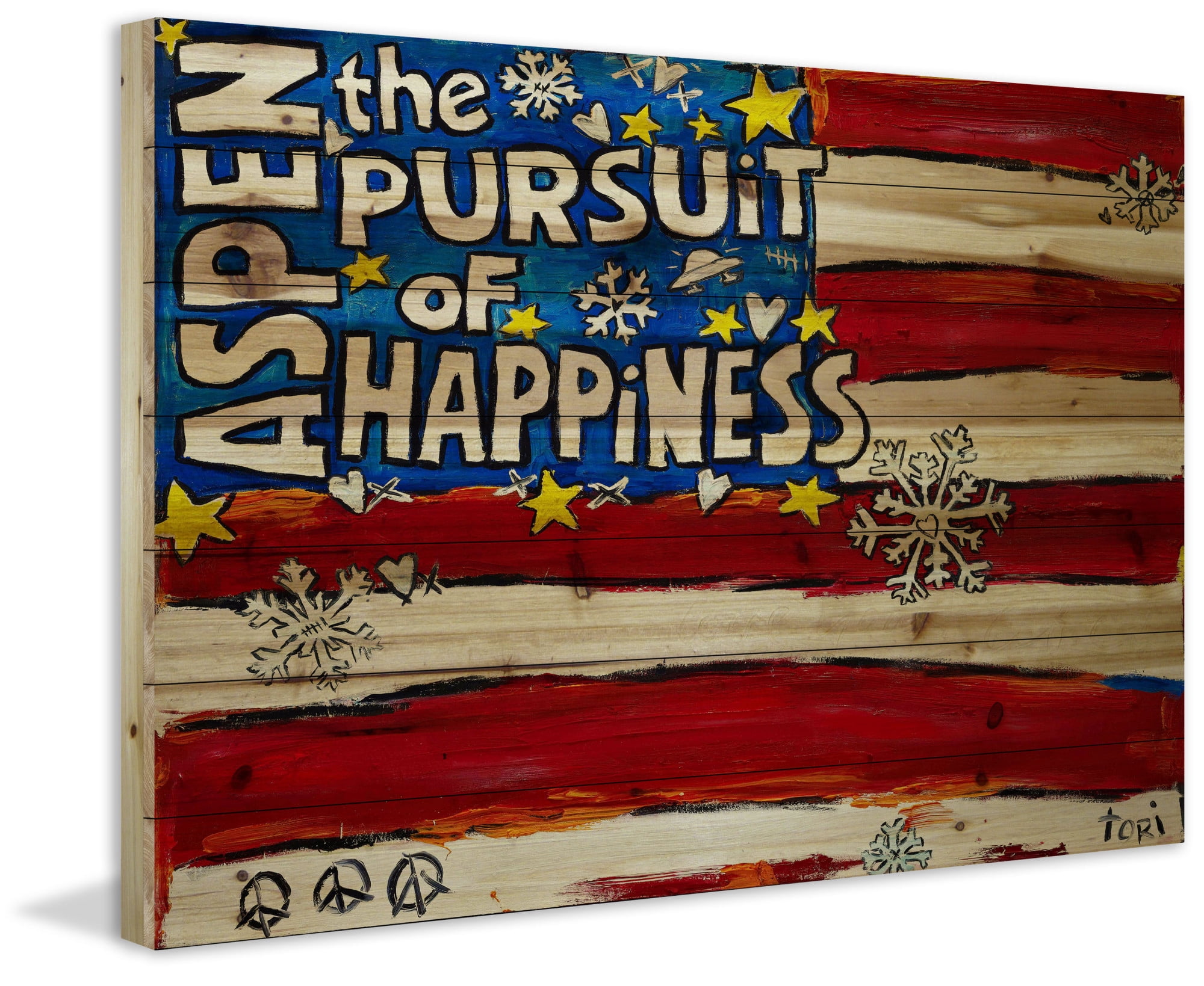Marmont Hill "Aspen Pursuit of Happiness" by Tori Campisi Painting Print on Natural Pine Wood
