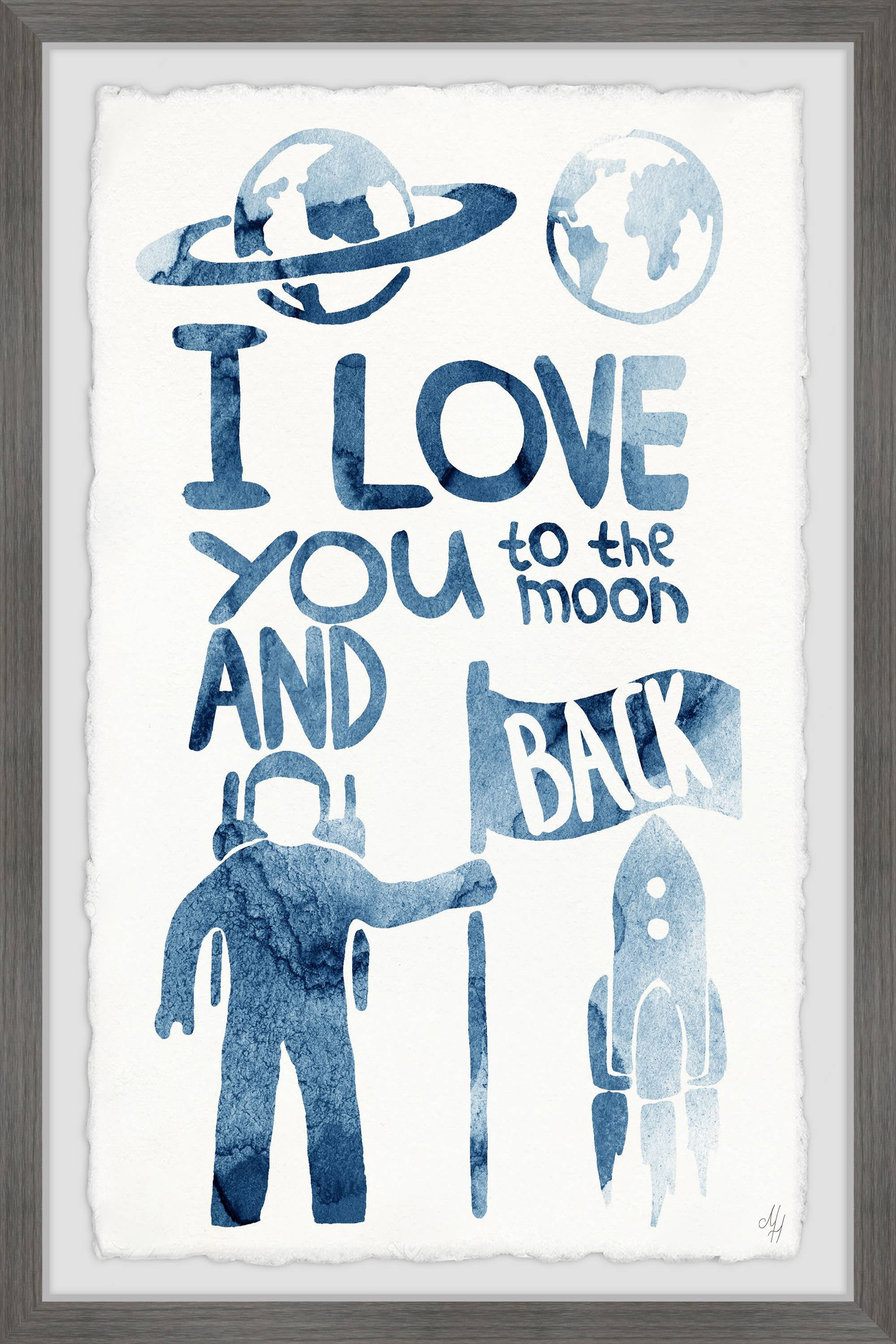 Marmont Hill Astronaut's Love Framed Wall Art