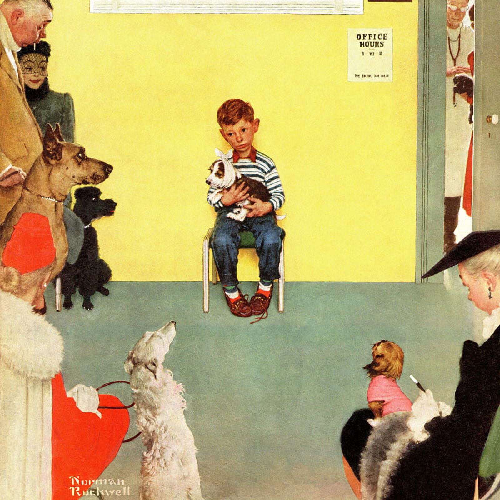 Marmont Hill "At the Vets" by Norman Rockwell Painting Print on Canvas
