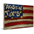 thumbnail image 1 of Marmont Hill "Austin Flag" by Tori Campisi Painting Print on Natural Pine Wood, 1 of 5