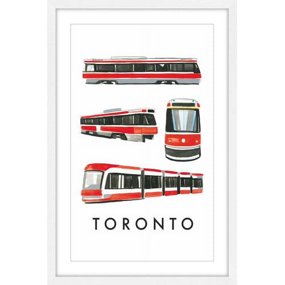Marmont Hill "Autobuses" By Molly Rosner Framed Painting Art Print, 12.0" x 1.5"