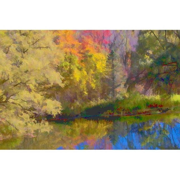 Marmont Hill "Autumn on the Pond" Painting Print on Canvas