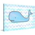 thumbnail image 1 of Marmont Hill "Baby Blue Whale" by Reesa Qualia Painting Print on Wrapped Canvas, 1 of 5