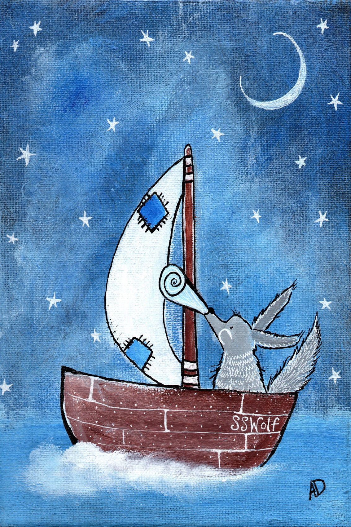 Marmont Hill Bad Wolfs Boat Wall Art