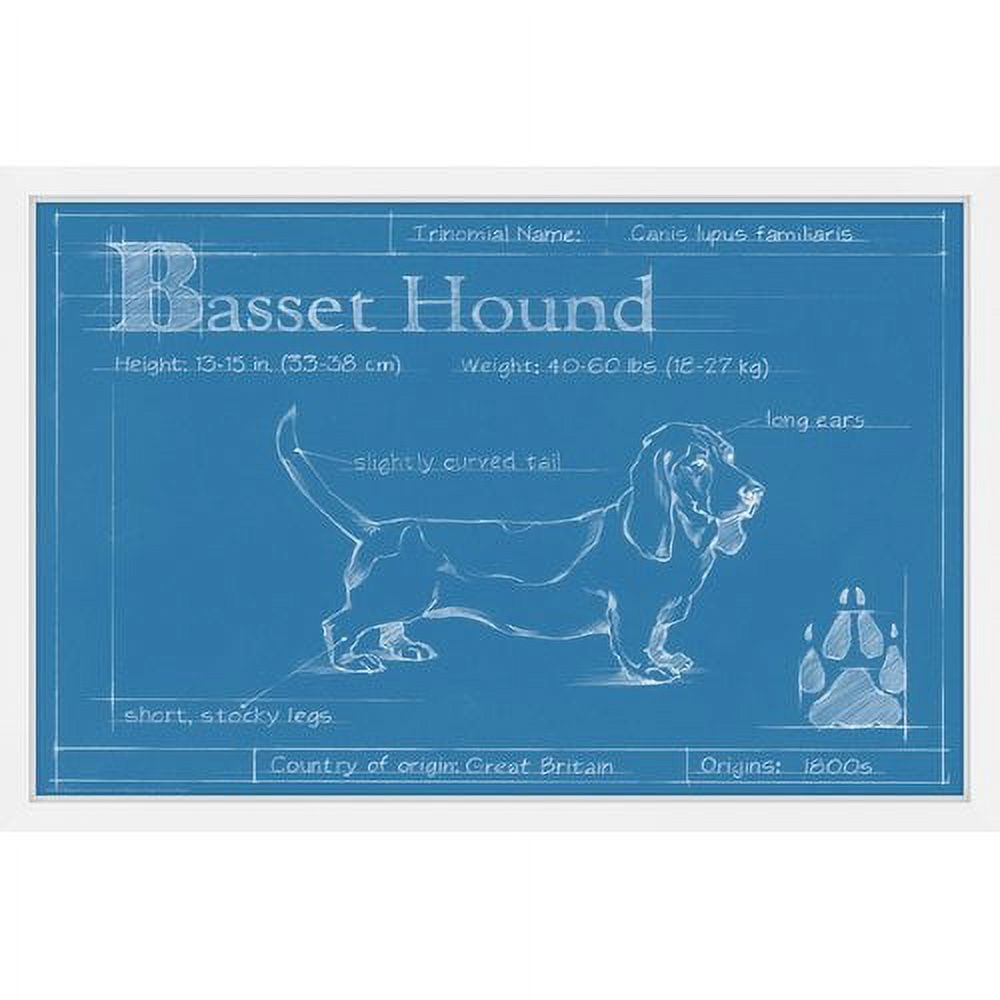 Marmont Hill - "Basset Hound" Framed Painting Print