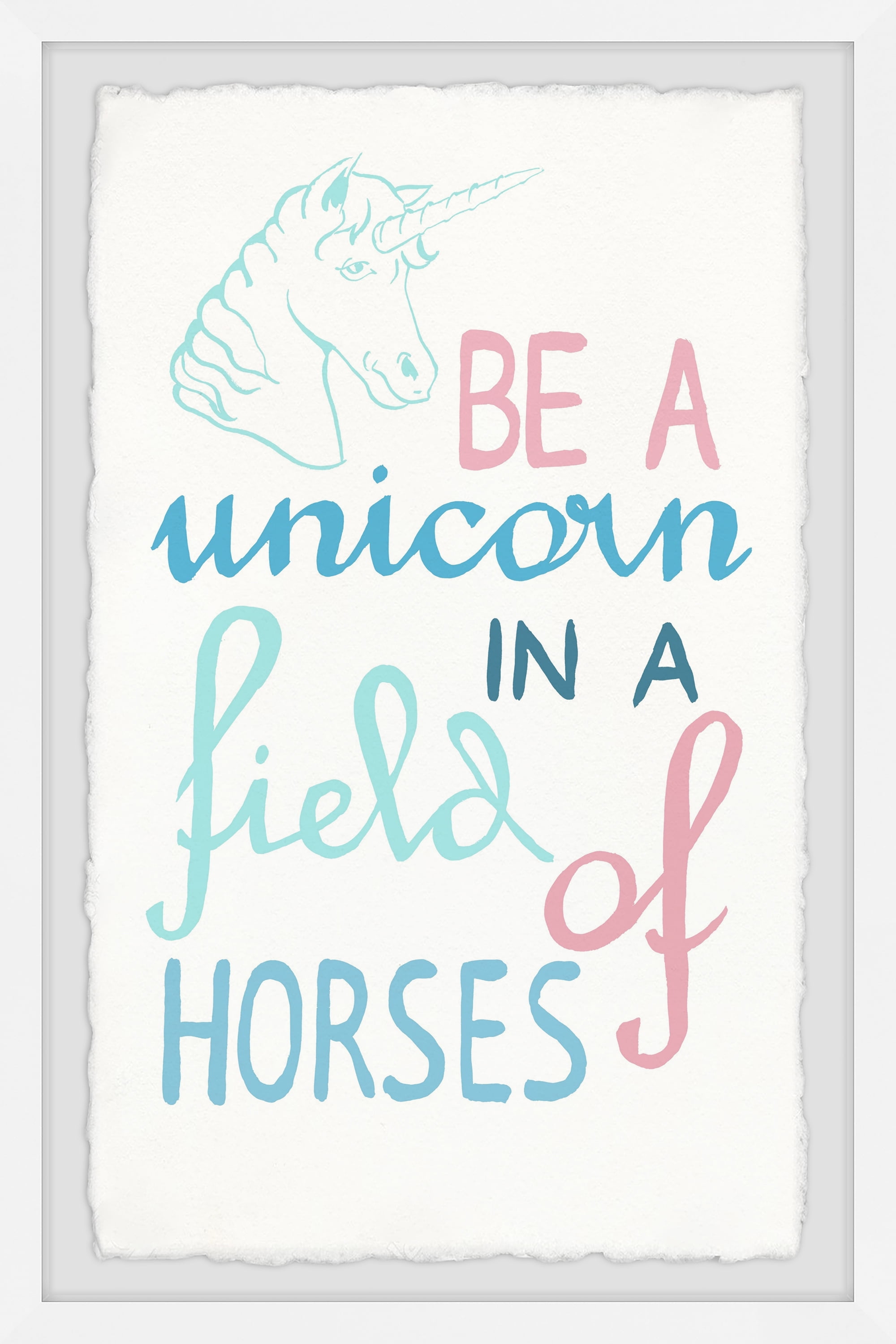 Marmont Hill Be A Unicorn Framed Wall Art, 12.00 in x 1.50 in