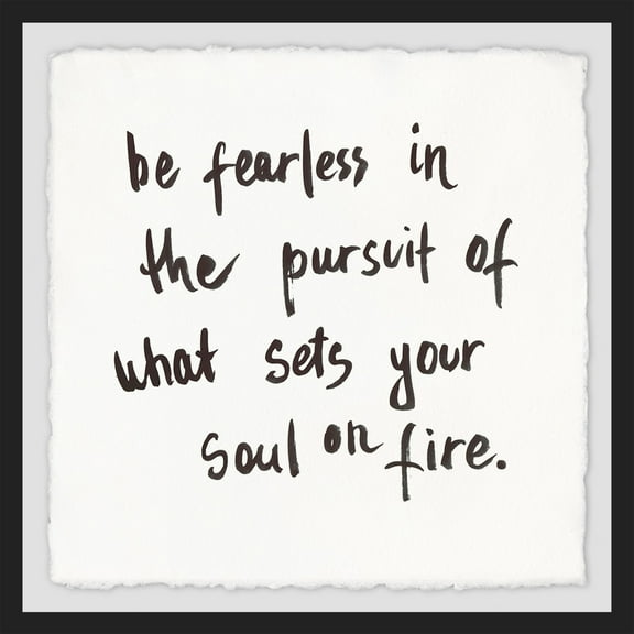 Marmont Hill Be Fearless Framed Wall Art, 12" x 12"