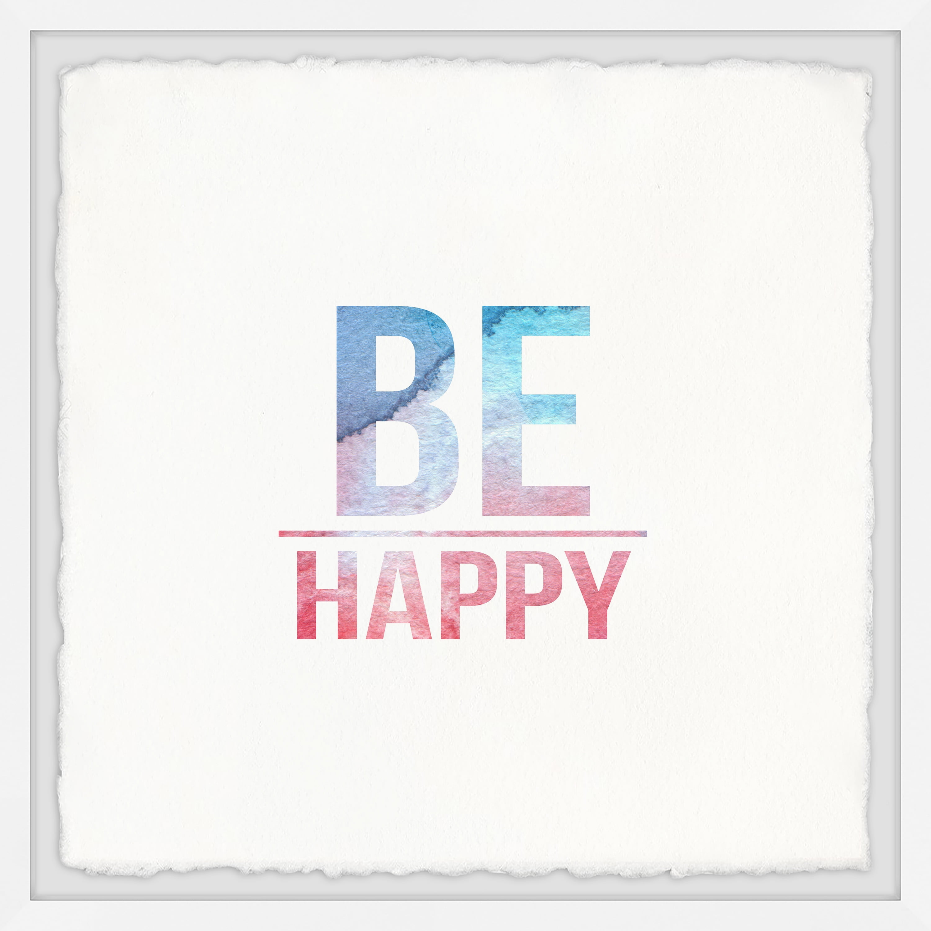 Marmont Hill Be Happy Always Framed Wall Art