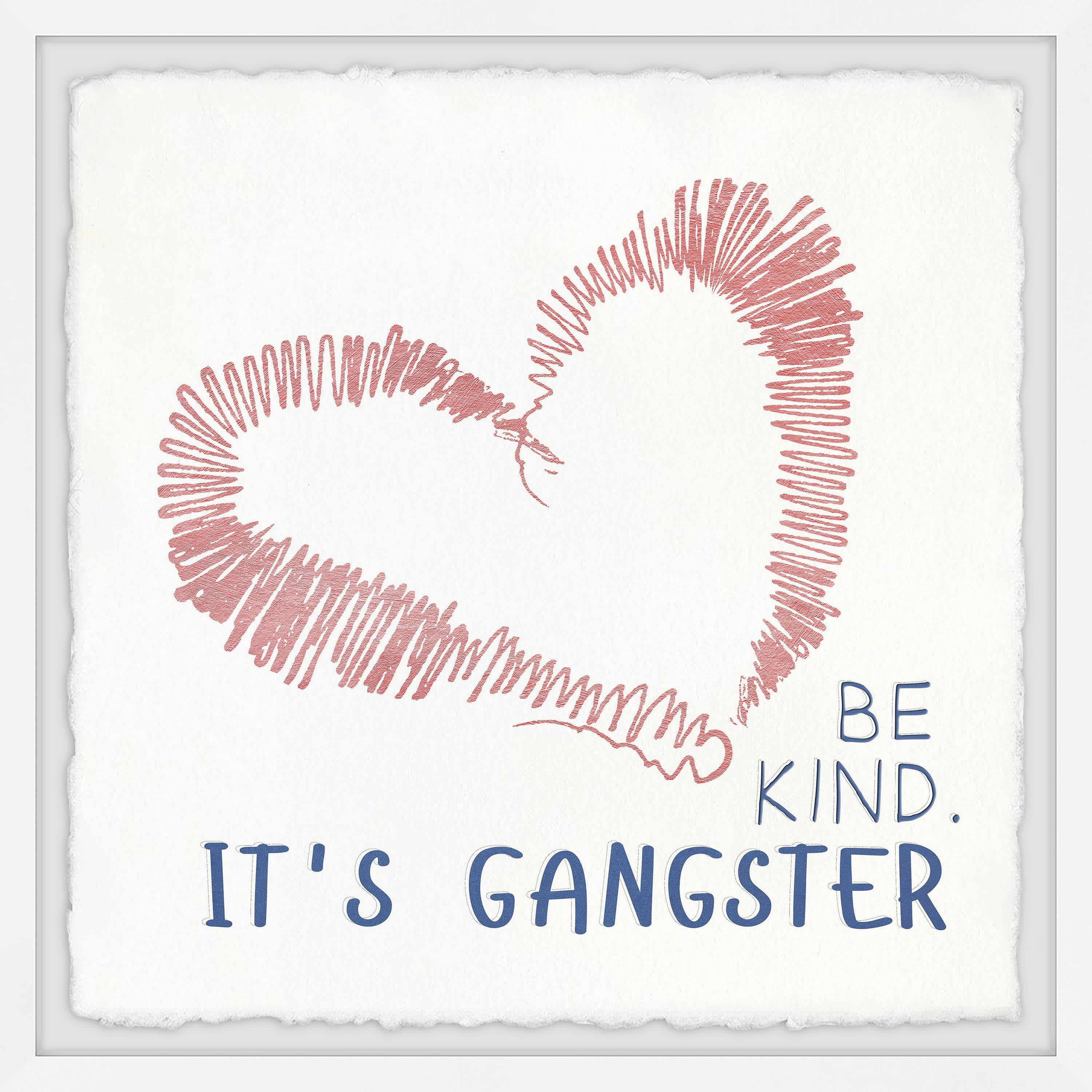 Marmont Hill Be Kind It's Gangster Framed Wall Art - Walmart.com, image size:3000x3000