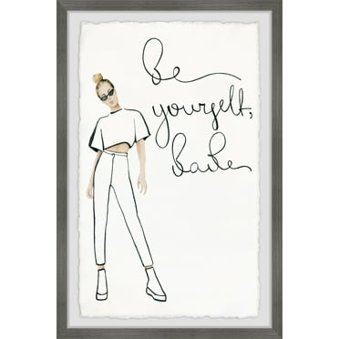 Marmont Hill Be Yourself Babe III Framed Wall Art