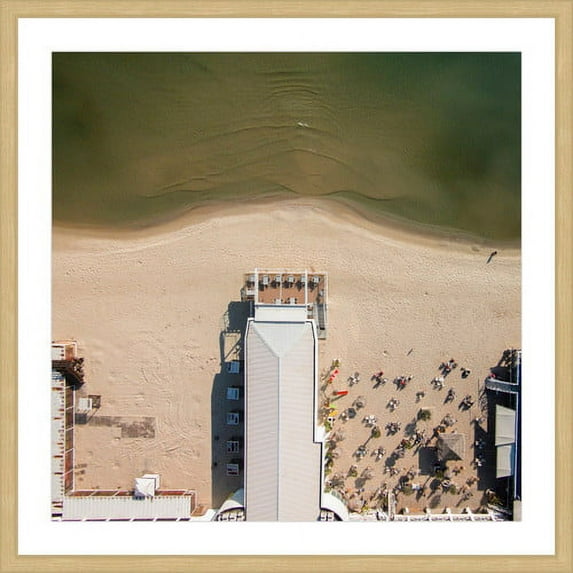 Marmont Hill "Beach Pavilion" By Karolis Janulis Framed Painting Art Print, 18.0" x 1.5"