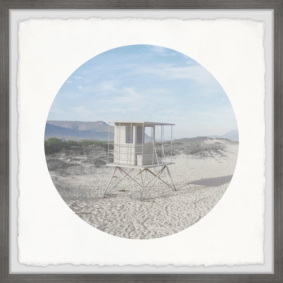 Marmont Hill Beach Tower Framed Wall Art, 18" x 18"