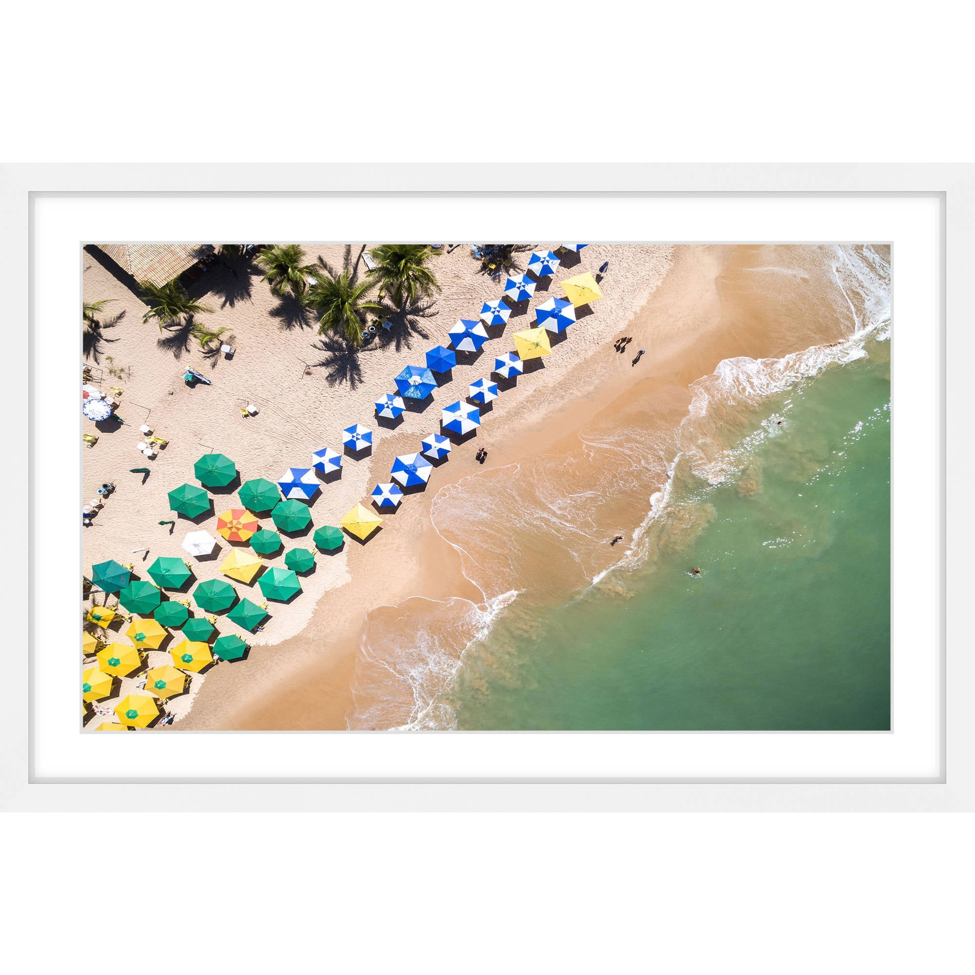 Marmont Hill "Beach Umbrellas" Framed Painting Print