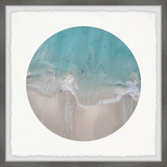 Marmont Hill Beach and Waves Framed Wall Art, 12" x 12"