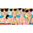 thumbnail image 1 of Marmont Hill - "Beachy Keen Girlfriends" by Janet Nelson Painting Print on Wrapped Canvas, 1 of 5