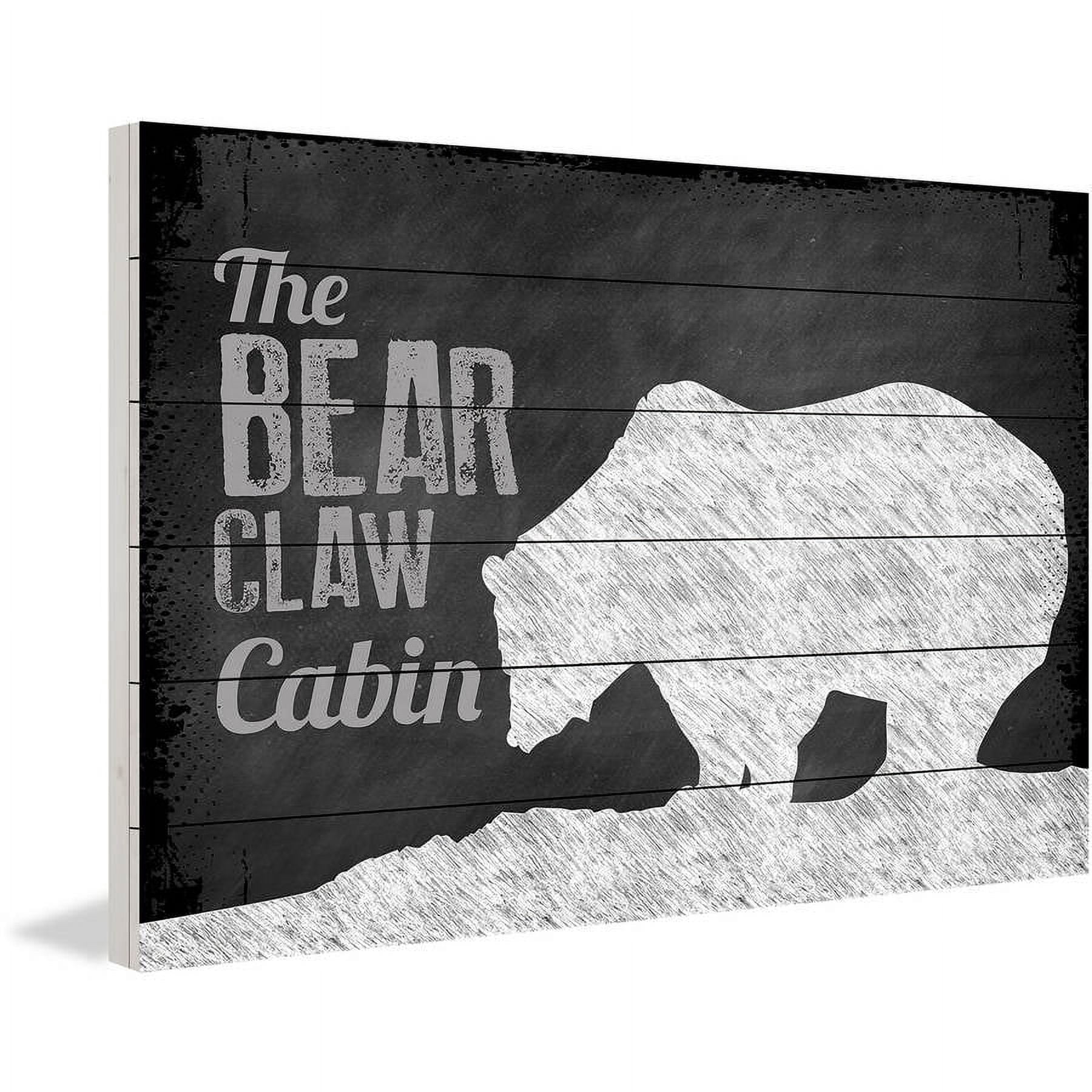 Marmont Hill "Bear Claw Cabin" Painting Print on White Wood