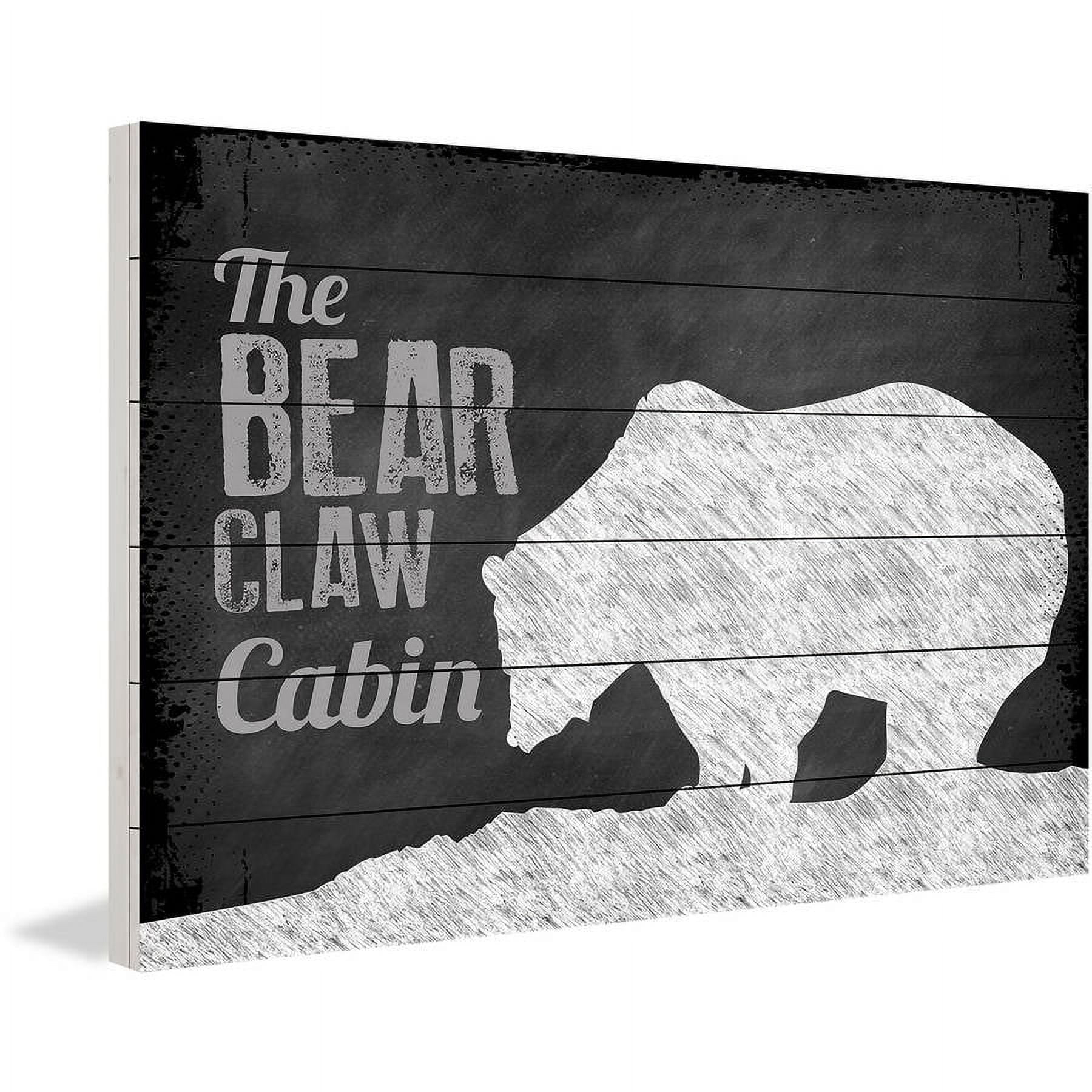 Marmont Hill "Bear Claw Cabin" Painting Print on White Wood